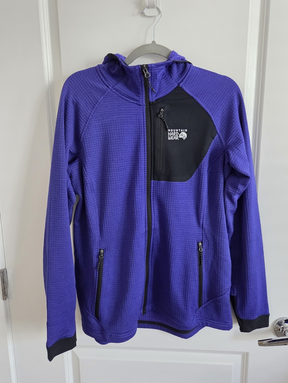 NEW Mountain Hardwear Polartec Power Grid Full-Zip Fleece Hoody, Size Large